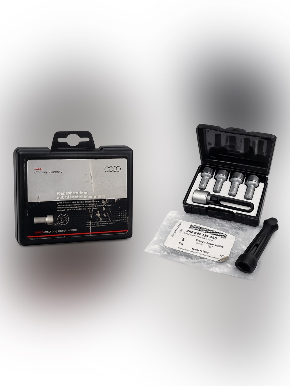 Audi Genuine Black Wheel Lock Set with Case
